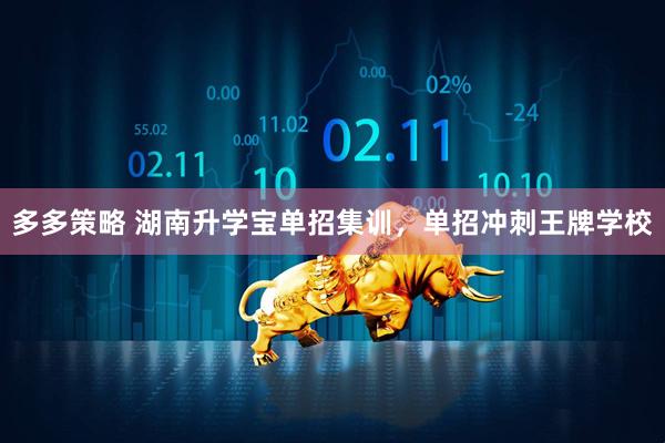 多多策略 湖南升学宝单招集训，单招冲刺王牌学校