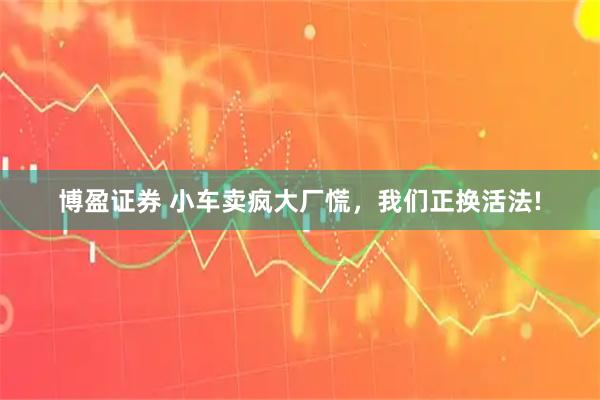 博盈证券 小车卖疯大厂慌，我们正换活法!