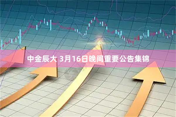 中金辰大 3月16日晚间重要公告集锦