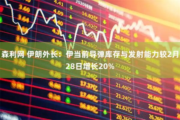 森利网 伊朗外长：伊当前导弹库存与发射能力较2月28日增长20%
